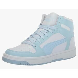 PUMA Women's Puma Rebound Layup, White Icy Blue, Size 6